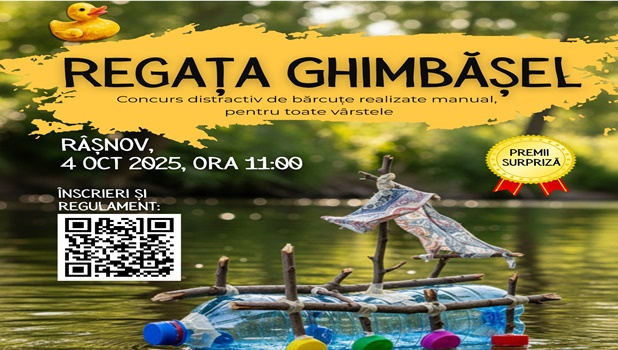 Concurs de bărcuțe fabricate manual, pe râul Ghimbășel la Râșnov