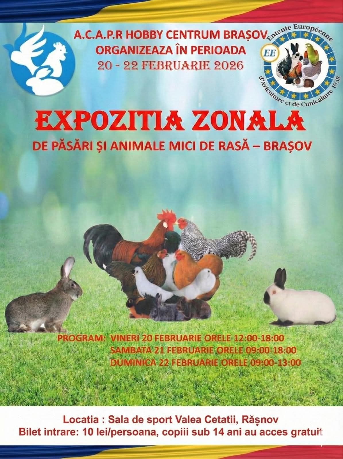 Primăria Orașului Râșnov : Expoziție zonală de Păsări și animale mici de rasă – EXPO RÂȘNOV 2026